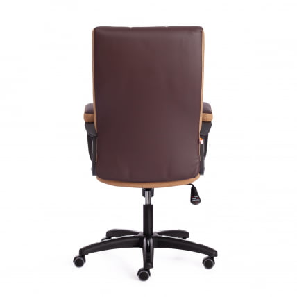 Кресло TRENDY (22) кож/зам/ткань, коричневый/бронзовый, 36-36/21_3