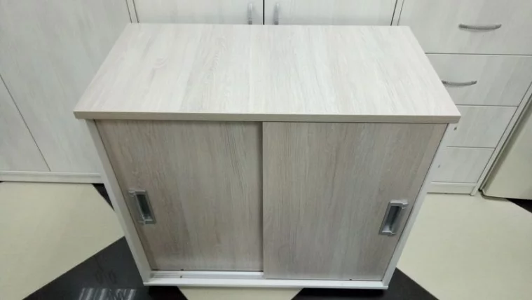 Тумба-купе Deka 9.02.08 Дуб Сантана светлый/Белый_9