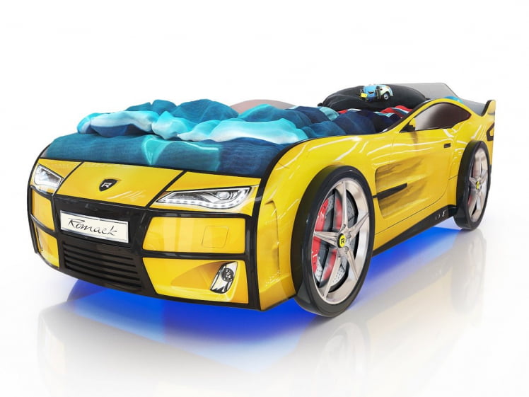 Кровать-машина Kiddy Желтый_1