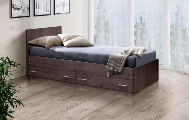 Кровать с ящиками на уголках №4 ЛДСП 900*2000 Белый_0