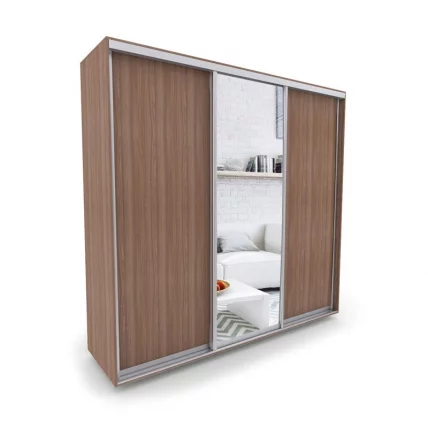 Шкаф-купе 3-х дверный Акцент-Сим ДЗ 1800х600 Ясень шимо тёмный_0