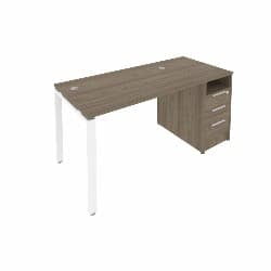 Рабочая станция с опорной тумбой Metal System Б.РС-СТП -1.2 Вяз/Белый_0