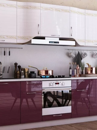 Кухонный гарнитур Анастасия №8 Белый Ежевика_9