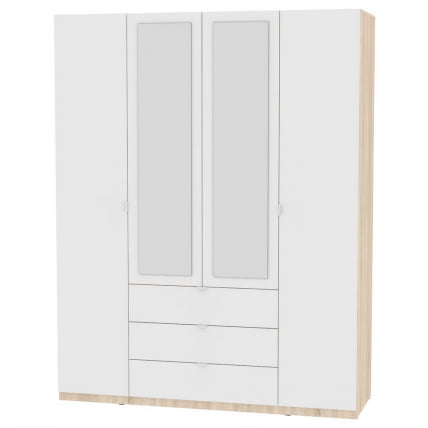 Шкаф распашный Р-230х180х45-3-ТР-М(ДСС-Белый) / R-230х180х45-3-TR-M(ДСС-Белый)_0