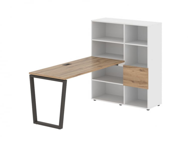 Рабочая станция EDIS EVRST 1115 Дуб Денвер светлый Мокко Белый_0