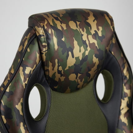 Кресло RACER GT MILITARY кож/зам/ткань, хаки/хаки, TW 28_13