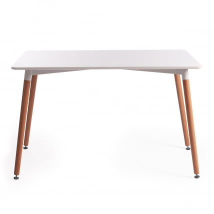 Стол JOHN (mod. T1001) МДФ/дерево, 80 х 120 х 75 см , White (Белый) / Natural (натуральный)_1