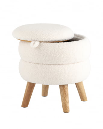 Пуф с ящиком Винни S Тедди белый_1