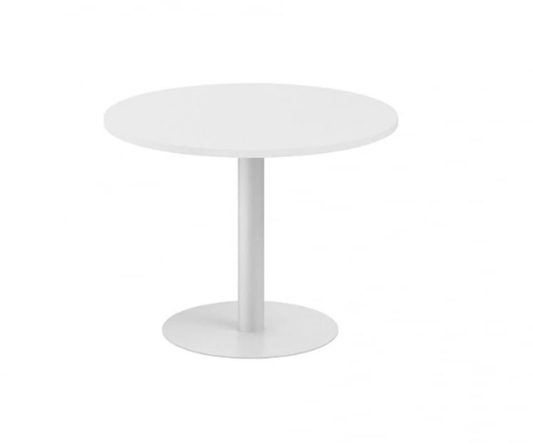 Стол переговорный круглый Sigma SG.279.WH.GR Белый Серебряный металлик_0