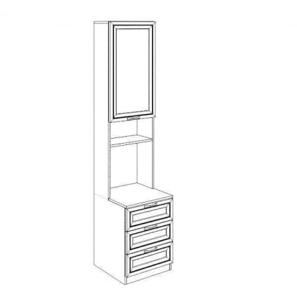 Стеллаж для принтера Модуль №10 Ясень шимо светлый/белый_2
