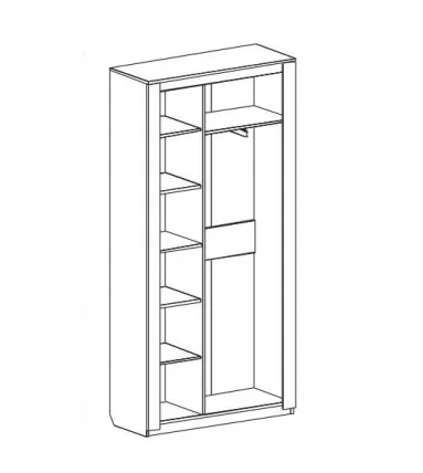 Шкаф двухдверный Элана Бодега белая_2