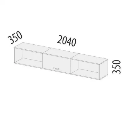 Полка Эверест 500.07 Дуб Кронберг/Белый шпон_1