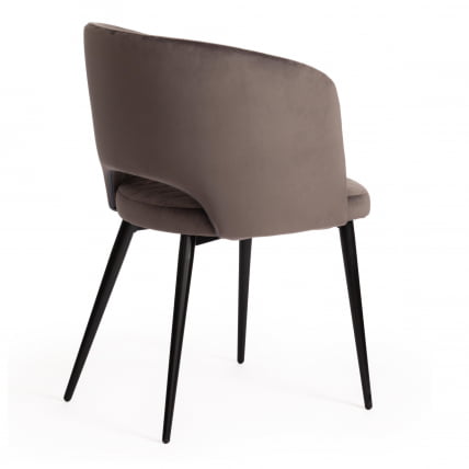 Кресло WIND (mod. 717) ткань/металл, 55х55х80 см, высота до сиденья 48 см, темно-серый barkhat 14/черный_2