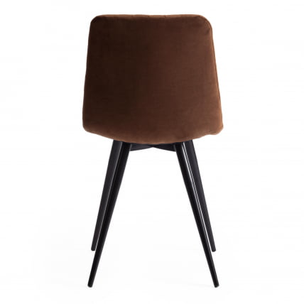 Стул CHILLY X (mod. 7096) ткань/металл, 45x53х88 см, высота до сиденья 50 см, коричневый barkhat 11/черный_3