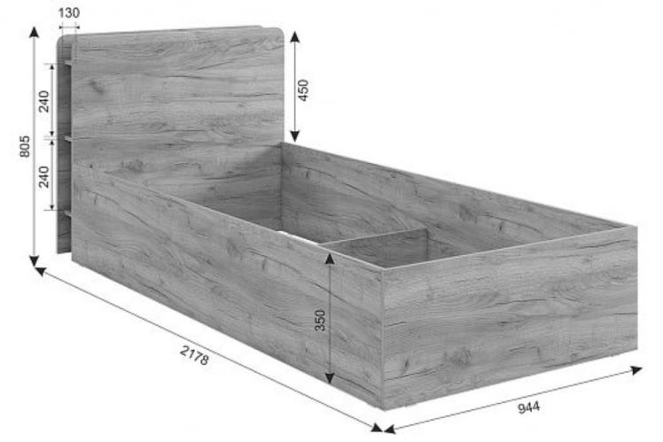 Кровать с подъемным механизмом Юниор ZP.SMU-02 белое дерево_13