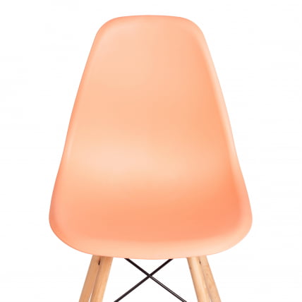 Стул CINDY (EAMES) (mod. 1801) дерево бук/металл/сиденье пластик, 45x51x82 см, Orange (Оранжевый)_5