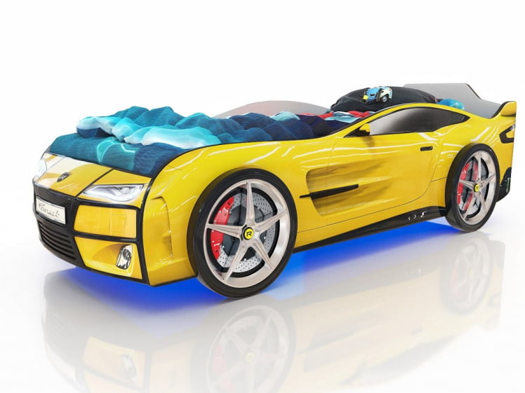 Кровать-машина Kiddy Желтый_0