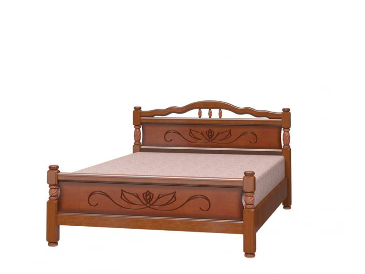 Кровать из массива Карина-5 200х120 Орех_0