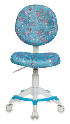 Кресло детское Бюрократ KD-W6-F/AQUA голубой аквариум сетка (пластик белый)_1