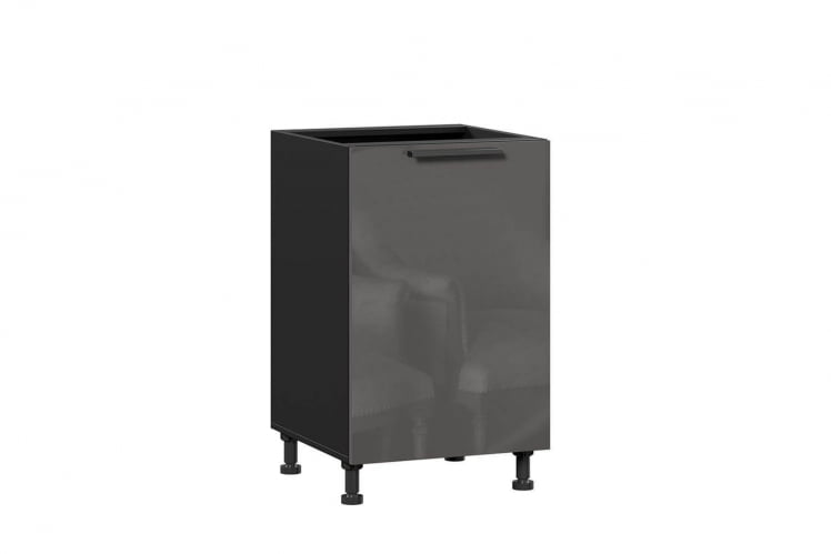 Тумба кухонная 500 Герда ЛД 279.040.000.069 Чёрный/Антрацит глянец_0