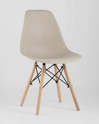 Стул Eames Style DSW бежевый 4 шт. комплект (разборный каркас)_1