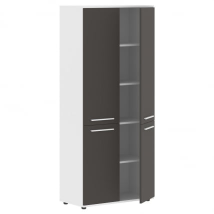 Шкаф с глухими средними и малыми дверьми ЕДИС ЕХCС 85.3 Мокко Белый Белый / EDIS EHCS_1