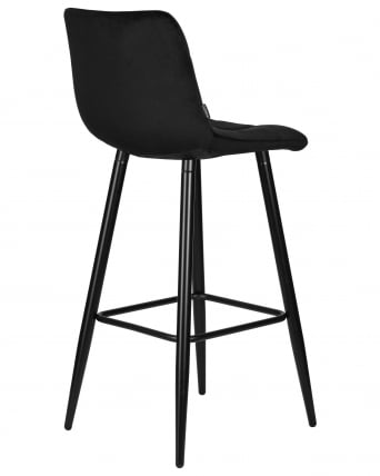Стул барный DOBRIN NICOLE (черные матовые ножки, черный велюр (108-77))_3