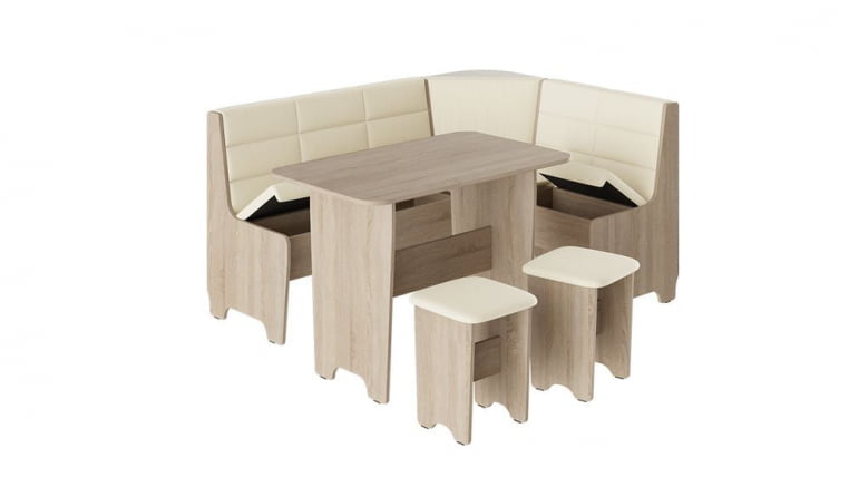 Кухонный уголок Техас Исп.2 Дуб Сонома/Кашемир Крем_1