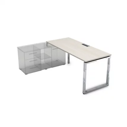 Стол рабочий, прямолинейный три опоры, левый GLOSS LINE НСТЛ-О.994 Ivory_0