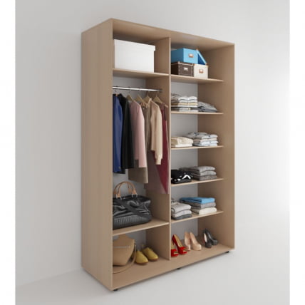 Шкаф-купе 2-х дверный Акцент-Лайт Д3 1600х600 Дуб крафт золотой_1