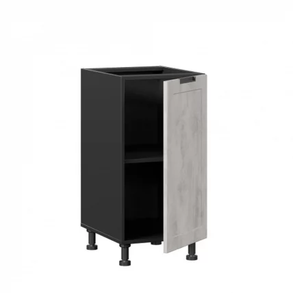 Тумба кухонная 400 Джамис ЛД 296.020.000.087 Черный Белый камень_1