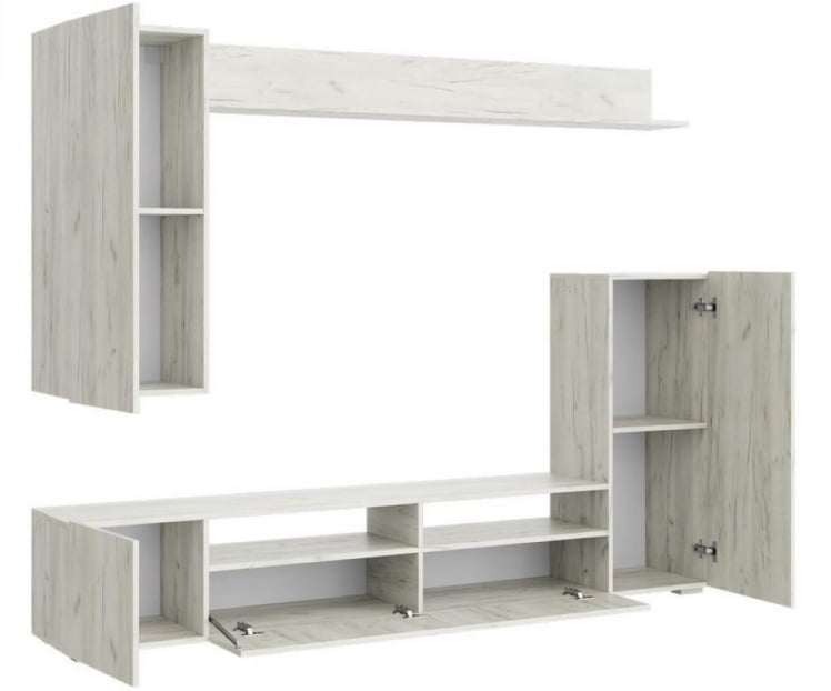 Стенка Соло 15 Дуб крафт белый_1