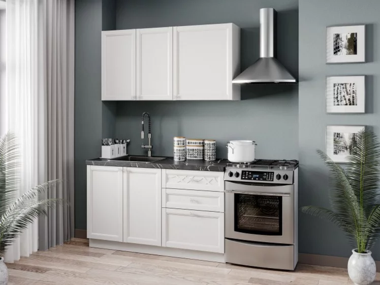 Шкаф кухонный 600 высокий со стеклом Джулия ЛД 284.450.000.170 Белый_2