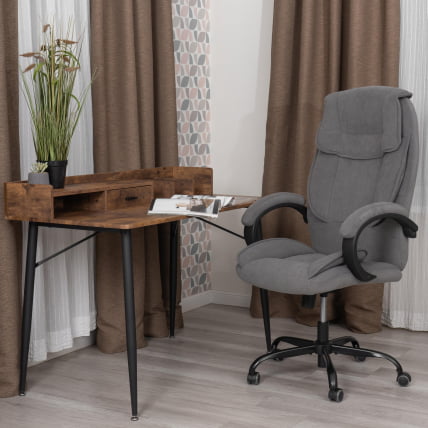 Кресло руководителя OREON metalBL велюр, серый, 29_13