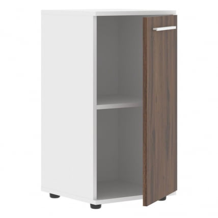 Шкаф колонка с глухой малой дверью ЕДИС ЕЛCС 42.1 Дуб Денвер темный Белый Белый / EDIS ELCS_1