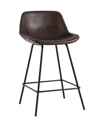 Стул полубарный Деймон (ПБ) экокожа Коричневый_0