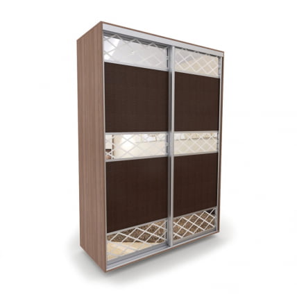 Шкаф-купе 2-х дверный Акцент-Лайн КР 1200х600  Ясень шимо тёмный_0