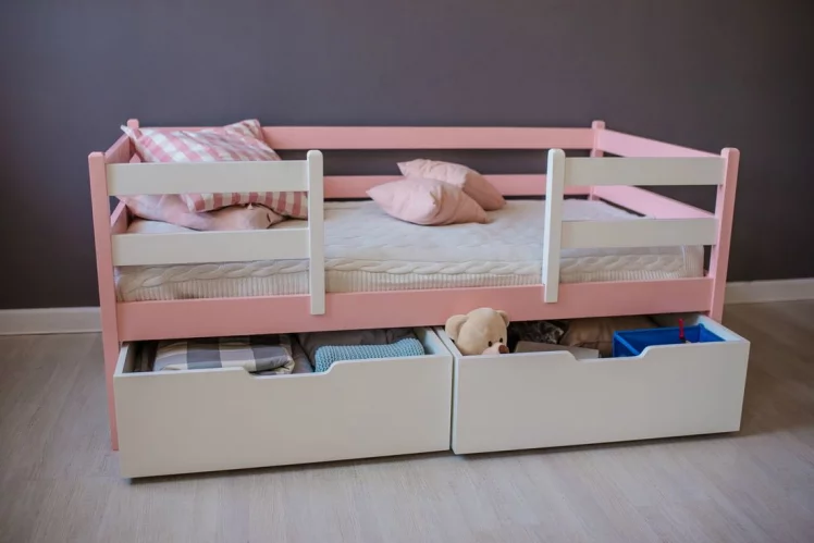 Кровать детская RooRoom VK-11р Розовая_4