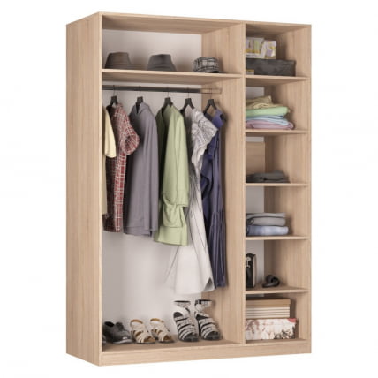 Шкаф распашный R-198х135х60-1-TR-M(Белый)_1