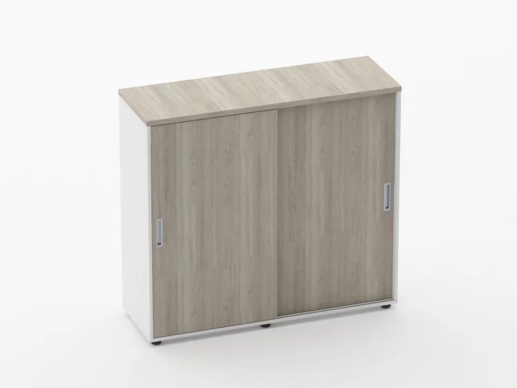 Тумба-купе высокая для рабочего модуля Deka 9.03.125 Дуб Сантана светлый/Белый_0