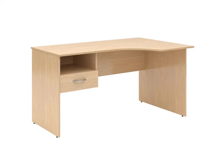 Стол письменный правый SET140-1 R c подвесной тумбой Дуб Cонома Cветлый_0