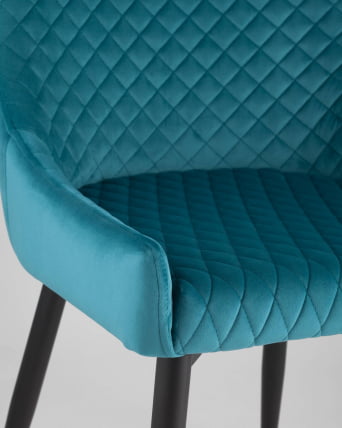 Стул мягкий Ститч велюр (Темно-бирюзовый)_7