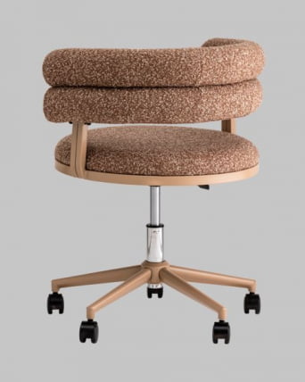 Стул офисный Ponty светло-коричневый бежевые ножки_3