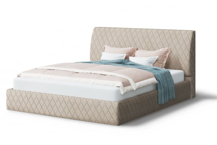 Кровать Хилтон, 2000 x 1200 мм, бежевый_0