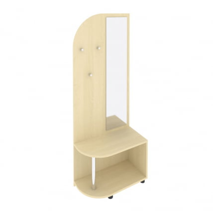 Вешалка с багажницей и зеркалом LIGHT С-ВБЗ-80 Клен_0