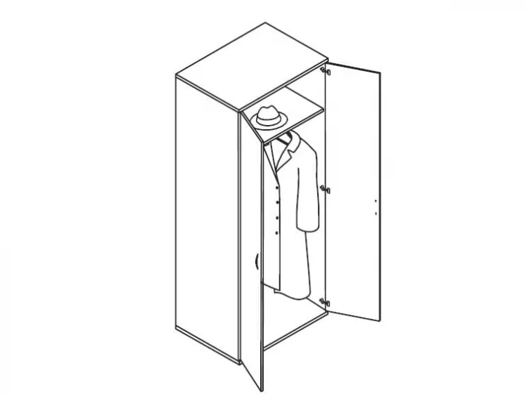 Гардероб ГБ-2 Ясень Шимо_1