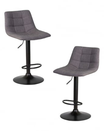 Стул барный ДОБРИН ТАИЛОР БЛАCК (серая ткань (188-55)) 2 шт / DOBRIN TAILOR BLACK_0