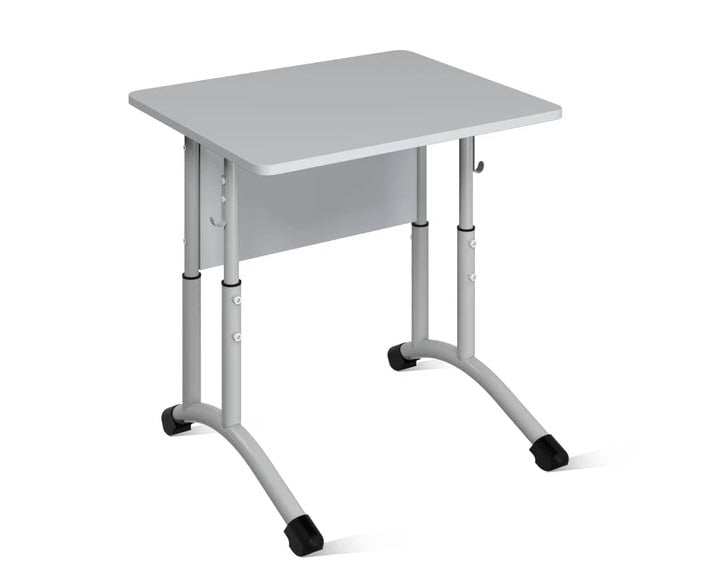 Стол ученический 1-местный регулируемый (рост 5-7) 600х500 мм ЛДСП Серый/Металл Серый_0
