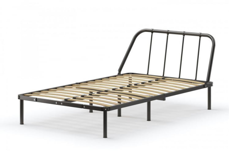 Кровать Мира с ортопедическими латами Материал фасада: Металл; Спальное место: 1600х2000 мм; Цвет: Черный_0