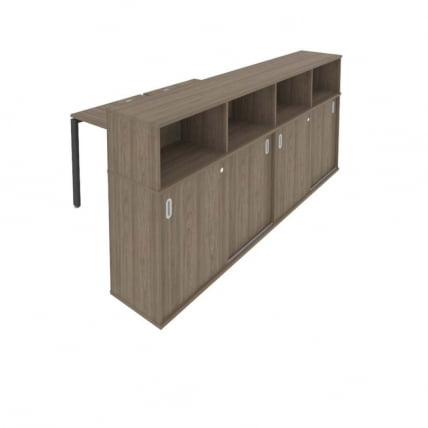 Рабочая станция с опорным шкафом-купе Metal System Б.РС-СШК-4.1 Вяз/Антрацит_0